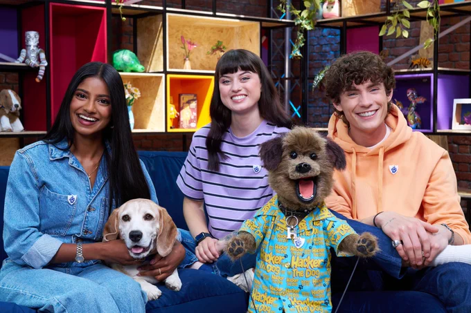 Hacker alongside Abby, Joel, Shini and Henry the dog.
