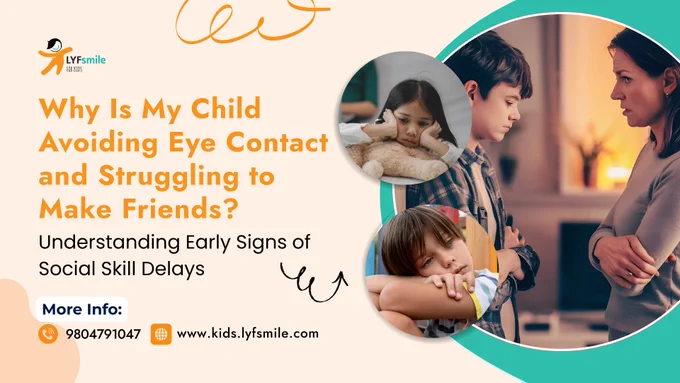 Why Is My Child Avoiding Eye Contact or Struggling to Make Friends?
It’s easy to think “My child is just shy,” but what if it’s something more?
If your child avoids eye contact, plays alone, or doesn’t respond to their name, these could be early signs of social skill delays—often linked to conditions like Autism Spectrum Disorder (ASD).
Children with ASD may not show big red flags but rather subtle behaviors: not engaging in pretend play, avoiding affection, or feeling overwhelmed in busy settings.
🏠 At home, you can help by:
Creating consistent routines


Using picture books to teach emotions


Reducing screen time and encouraging face-to-face play


👩‍⚕️ Still unsure? Experts like Ms. Gunjan Bhatia and Mrs. Medhavi Bhalla at Lyfsmile offer offline/online support across Delhi NCR (Dwarka, Gurgaon, Panipat, Palam, Sector 8).
✨ Early support can build lifelong confidence.
🟡 Ever noticed similar signs in your child? Share your experience—it might guide another parent.

