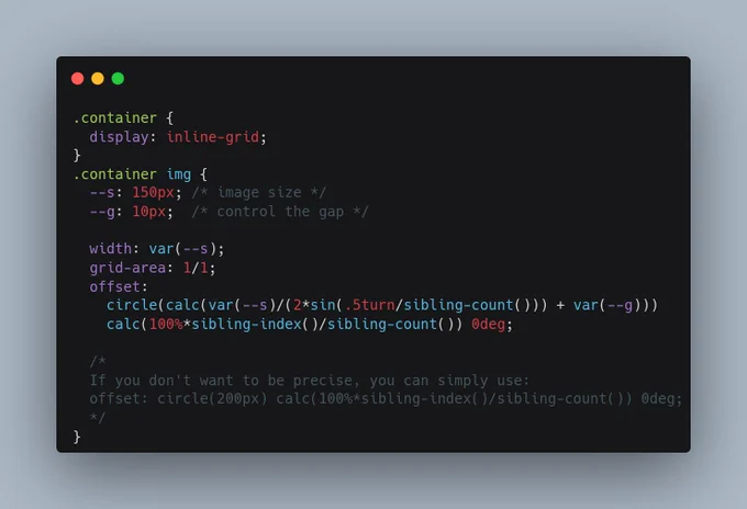 Overview of the CSS code from the linked post