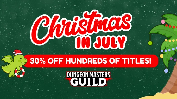 Christmas in July Sale at DMsGuild.com