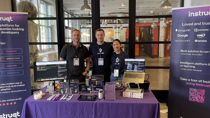 Instruqt booth at DevRelCon NY 2025