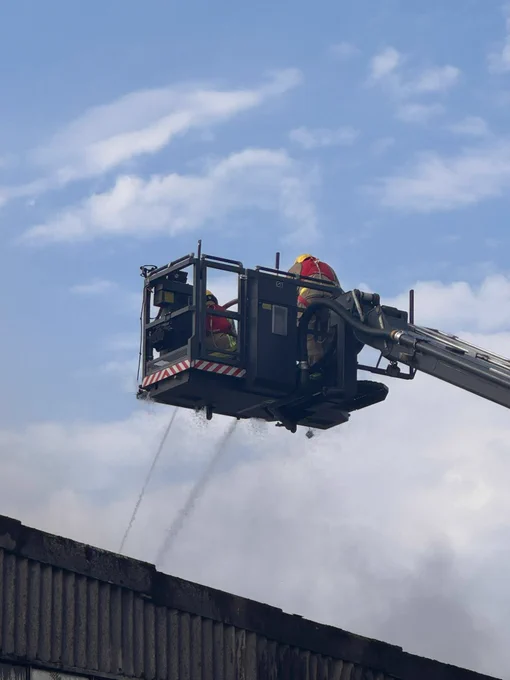 Firefighters on Ariel ladder Platform