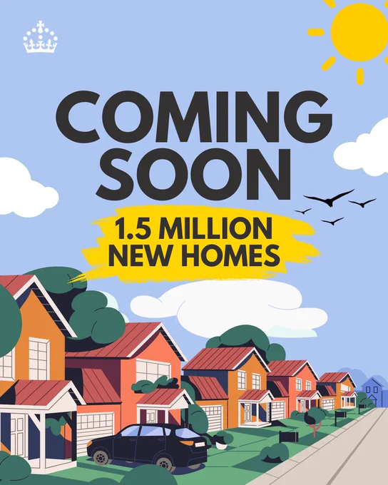 Coming soon, 1.5 million new homes.