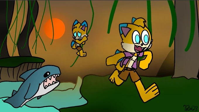 Note, this isn't cannon, these two characters are one created by DrawyWild 