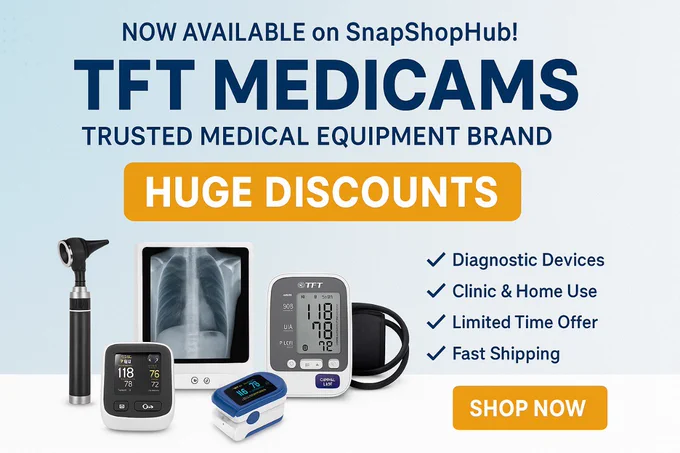 🩺 Diagnostic tools on sale now! TFT Medicams launches on SnapShopHub with trusted quality and unbeatable discounts for healthcare pros. Enjoy fast delivery and shop premium medical equipment today. Link in bio 🔗 #MedicalGear #HealthTech #SnapShopHub #TFTMedicams