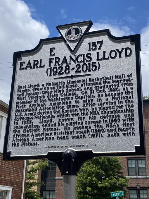 Earl Lloyd Historical Marker