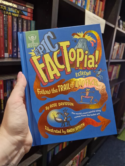 Photo of Epic Factopia! Follow the Trail of 400 Extreme Facts being held up in Wonderland Bookshop 