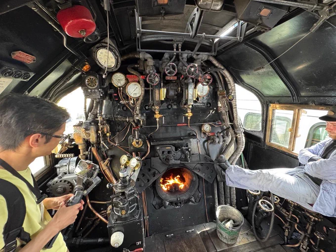 Cab of  The Royal Wessex at London Waterloo. 
