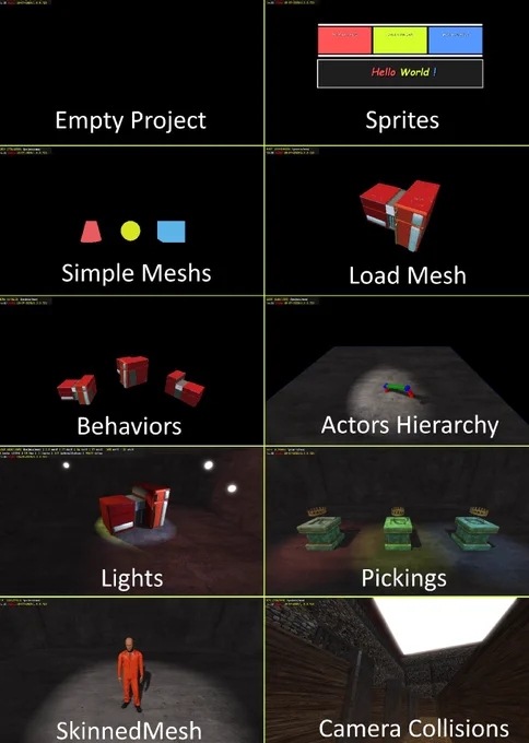 Tzu3D, tutorials screenshots