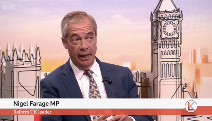 Nigel Farage on TV show
