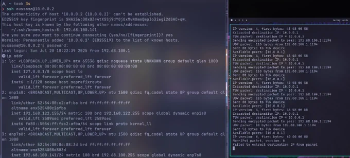 ssh to a vm via my diy vpn