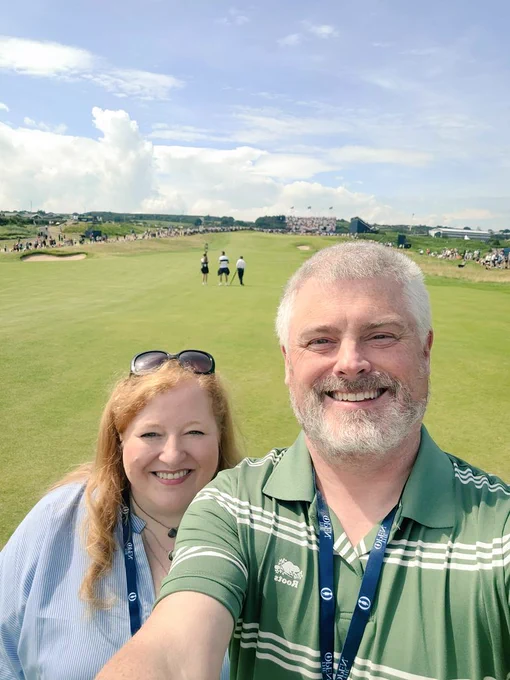 Michael and me at the first fairway.