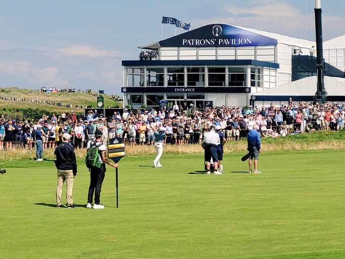 Rory McIlroy second shot on the first hole.