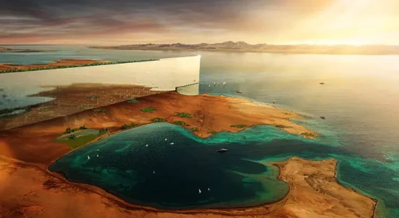 A rendering of The Line. Courtesy of NEOM.