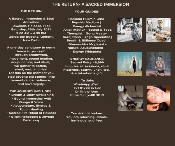 The Return - A Sacred Immersion at Zorba The Buddha, 7 Tropical Drive, Ghitorni