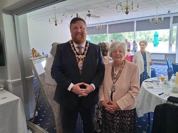 Mayor of St Helens Borough, Cllr Seve Gomez-Aspron celebrating 100th anniversary of the St Helens Inner Wheel at Haydock Golf Club