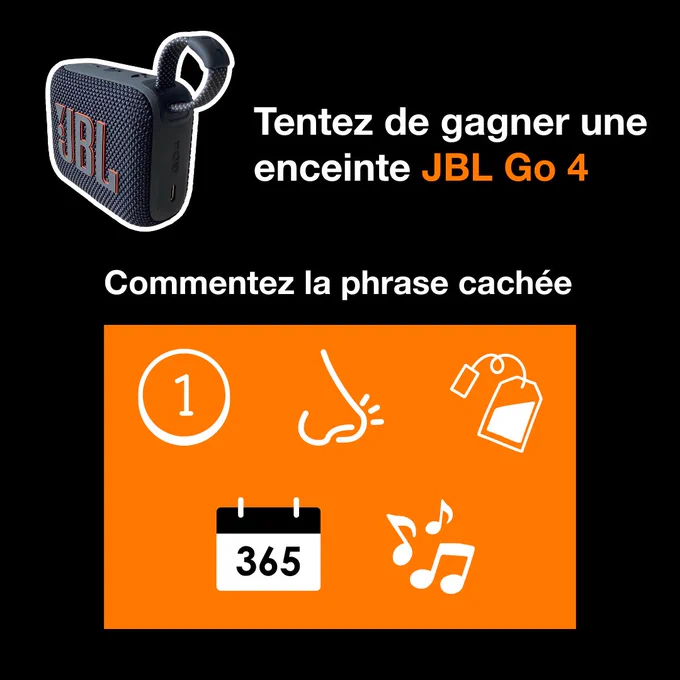 Jeu concours Orange : gagnez une enceinte JBL Go 4