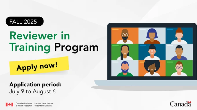 Reviewer in Training Program
Apply now! Application period: July 9 to August 6