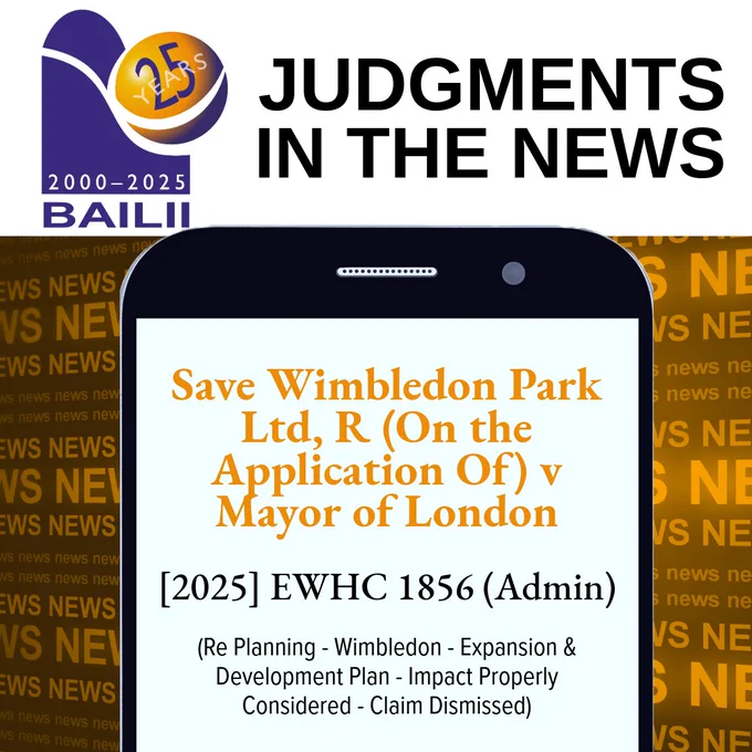 Cell phone screen with post text about the judgment on it