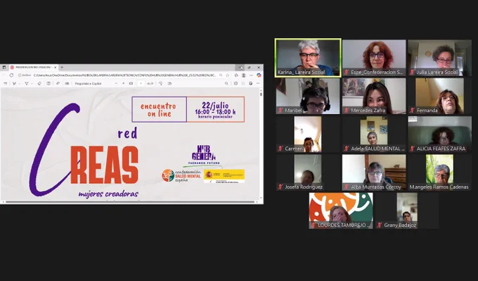 Participantes de la reunión de la Red Creas. Hub Genera Faenando Futuro