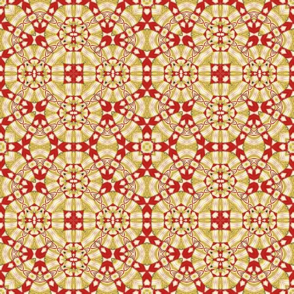 Yellow, red and cream geometric surface pattern design by artist Jenny meehan available on the print on demand website. Red bubble print it on many home decoration items. Copyright, Jenny Meehan.