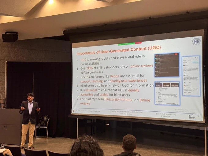 Mohan is demonstrating the importance of user-generated content. 