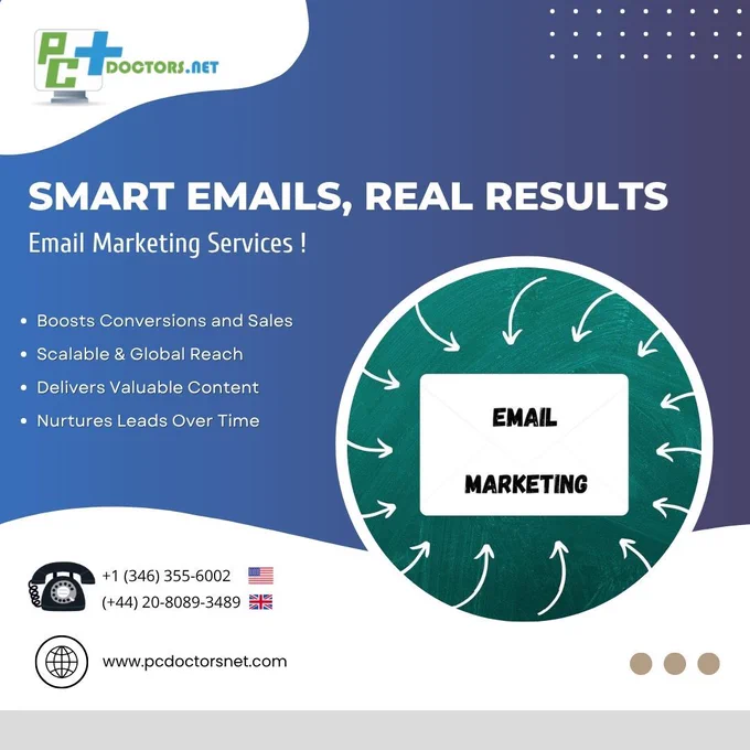 PC Doctors NET offers performance-driven Email Marketing Services that balance strategic targeting with brand personality. From content and automation to analytics and segmentation, we help businesses stand out in the inbox and turn opens into outcomes. Visit pcdoctorsnet.com or call  1 (346) 355-6002 to build smarter campaigns.