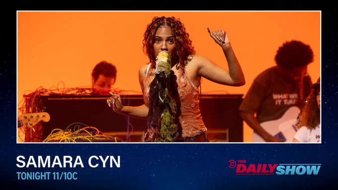 Samara Cyn performs on The Daily Show.