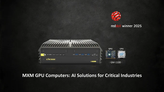 Industrial environments are moving toward intelligence and automation. As a Red Dot Award winner delivering AI computing performance in a compact size, the Cincoze GM-1100 MXM GPU computer is the ideal choice for manufacturing, transportation, and defense applications.

✅Powered by 14th Gen Intel® Core™ CPU and NVIDIA MXM GPU for exceptional CPU   GPU performance
✅Compact size (260×200×85mm) with versatile installation options, perfect for space-limited edge AI
✅Supports up to 10GbE LAN, USB 3.2 Type-C, and M.2 key for high-speed device connectivity

Learn more about GM-1100👉: https://www.cincoze.com/en/bulletin_info.php?id=229&utm_source=X&utm_medium=Post&utm_campaign=202507_PR_GM1100

#Cincoze #GPUcomputer #EdgeAI #MachineVision 