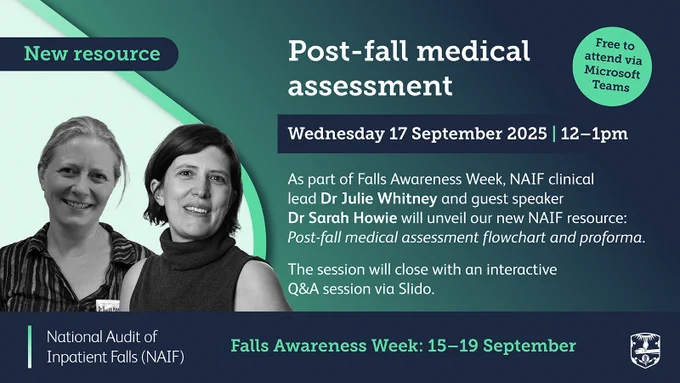 New webinar: Post-fall medical assessment - a new resource. Free to attend.
