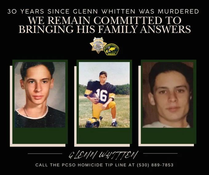 Cold Case investigation of the murder of Glenn Whitten at Lake Clementine. 