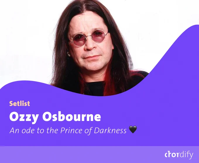Chordify curated a setlist with Ozzy Osbourne and Black Sabbath songs to play along on Guitar, Piano or Ukulele.