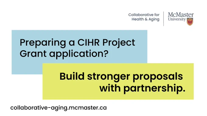 Preparing for a CIHR Project Grant application? Build stronger proposals with partnership.