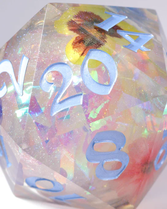 Handmade 100mm d20s made by the golden gorgon!