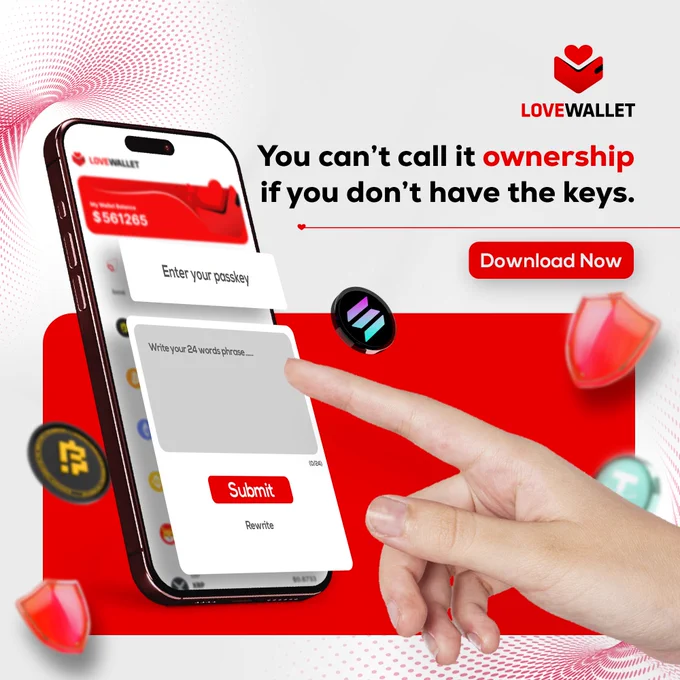 🔐 You don’t own it unless you hold the keys.
Self-custody is raw. It’s real. It’s yours — fully, finally.

Love Wallet puts you in full control — raw, direct, untouchable.
💼 Your crypto. Your rules. Your wallet.
Download Love Wallet. Own it for real.

#LoveWallet #DownloadNow #CryptoWallet