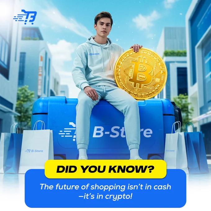 Did you know?
The future of shopping isn’t in cash — it’s in crypto!
Get ready to shop smarter, faster, and safer.

Cash is past. Crypto is cart-ready.
Welcome to the next era of Shopping — BStore.
🚀 Coming Soon

#BStore #ComingSoon #Ecommerce #CryptoCommerce #ShopWithCrypto