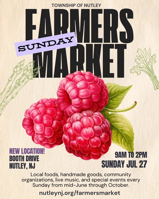 Raspberries | Township of Nutley Farmers Market, Booth Drive, Nutley, NJ | Sundays 9am-2pm from mid-June through October