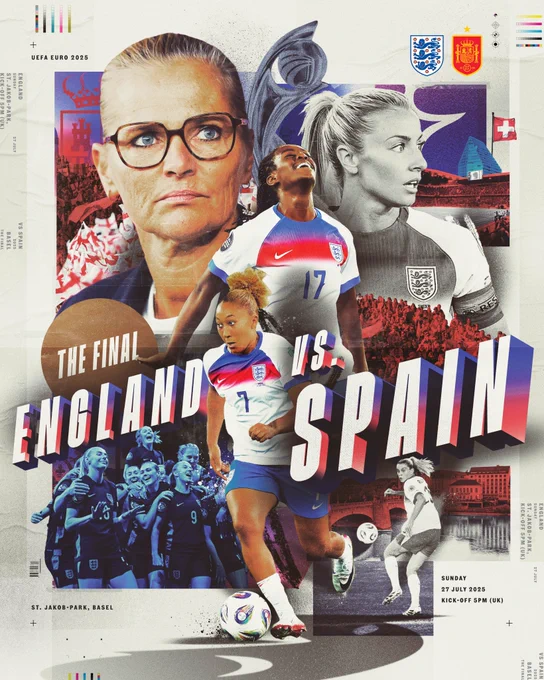 27 July 2025. KO 5pm (UK) St. Jakob-Park, Basel