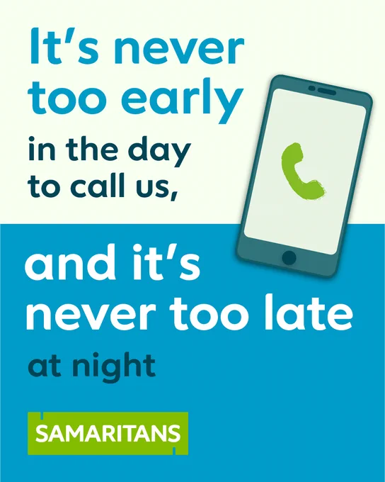 I've never too early in the day to call us, and it's never too late at night. 