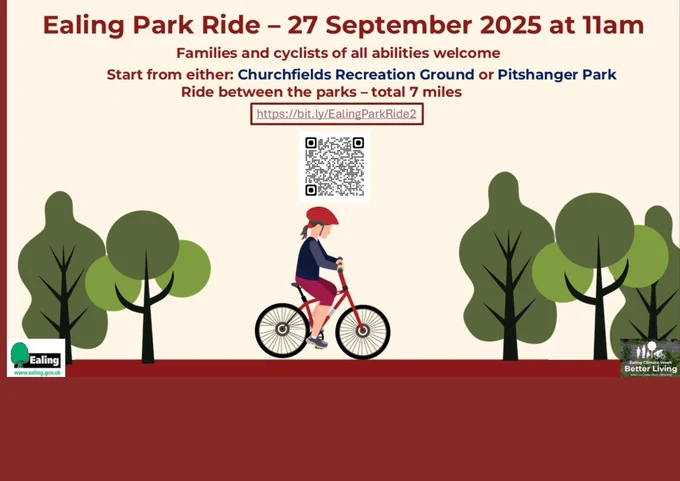 Join the Ealing Park Ride on 27 September