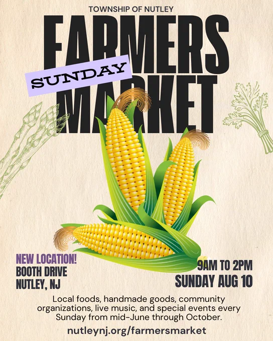 Corn | Township of Nutley Farmers Market, Booth Drive, Nutley, NJ | Sundays 9am-2pm from mid-June through October
