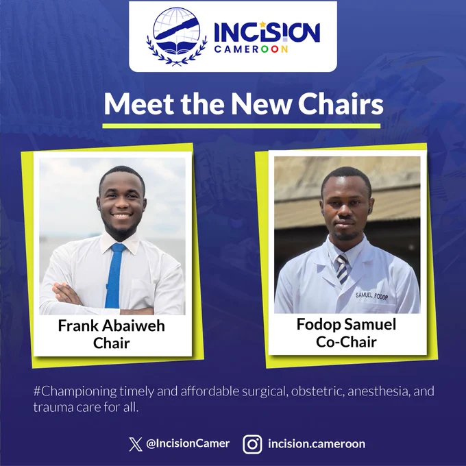 Frank & Samuel — A dynamic duo leading InciSioN Cameroon! 🇨🇲
Frank Abaiweh & Fodop Samuel are driving advocacy for equitable surgical care & empowering Africa’s next-gen surgical leaders. 🌍✊🏾
The future of Global Surgery is here!
#InciSioNCameroon #GlobalSurgery #YouthInHealth #AfricaRising