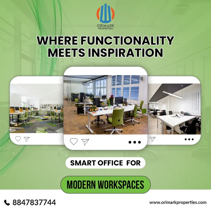 Discover workspaces that redefine productivity and creativity! At Orimark Properties, we offer smart office solutions designed for modern businesses that value style, comfort, and efficiency. Our thoughtfully planned layouts foster collaboration and innovation while providing a professional environment that inspires success. Upgrade your work life with spaces that blend functionality and aesthetics perfectly.

Contact us today at 8847837744 to find the ideal office for your team’s growth and success.

#OrimarkProperties #ModernWorkspaces #SmartOfficeSolutions #ProductiveSpaces #OfficeForSuccess

