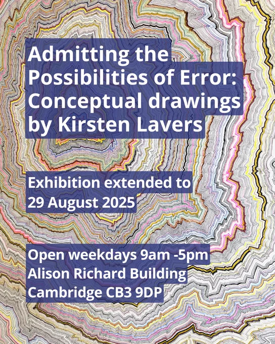 Admitting the Possibilities of Error: Conceptual Drawings by Kirsten Lavers, exhibition extended to 29 August 2025.