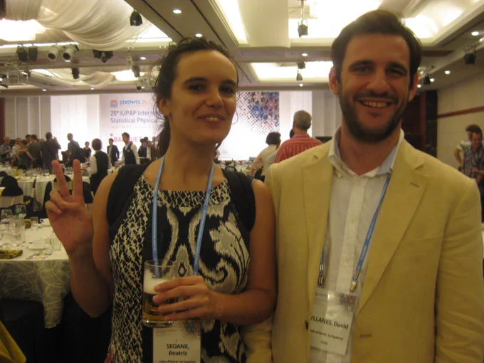 The PIs in more carefree times, attending the 2013 Statphys conference in Seoul as postdocs from La Sapienza Università di Roma.