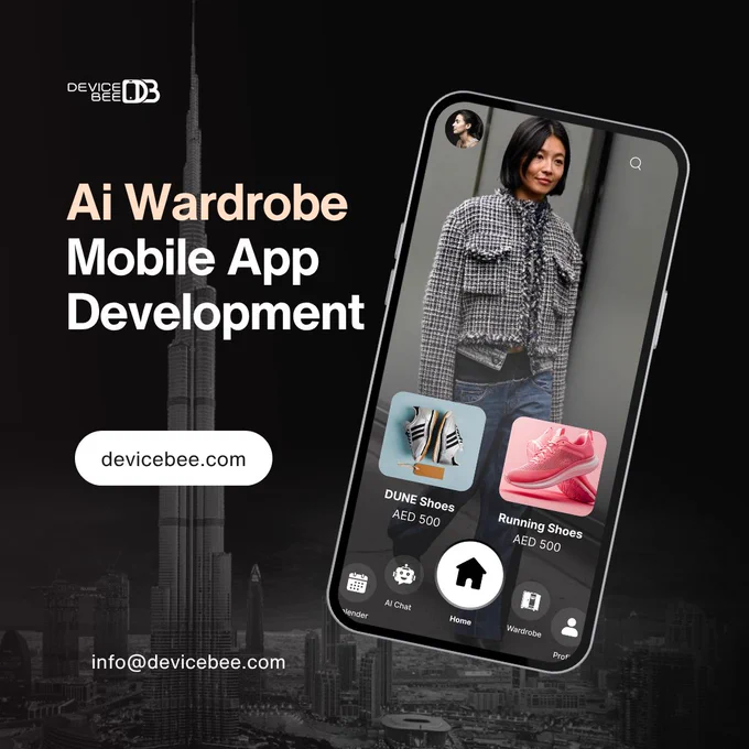 Build your own AI wardrobe app like Zyler, Stylebook, or Smart Closet 🧠👚
Let users try-on outfits, plan looks & shop smarter – all with AI
🚀 Powered by DeviceBee App Development Dubai
💡 The Best App Development Company Dubai

Revolutionize fashion with your own AI-powered wardrobe app!
At DeviceBee, the Best App Development Company Dubai, we build intelligent wardrobe apps that offer virtual try-ons, style recommendations, and AI-based outfit planning — just like Shein, Pinterest, and Instagram Explore.

From personal styling to calendar-based looks, bring the future of fashion to your users with a custom AI solution.
💡 Pay less and get more advanced app development in Dubai with our expert team!

📲 DM us now to hire the best app developer in Dubai and get your fashion tech idea live!
