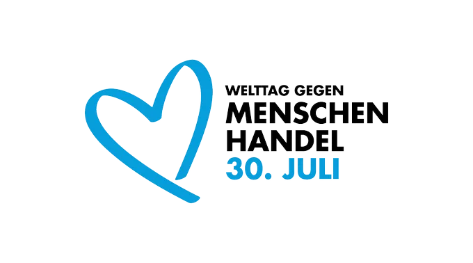 Ein blaues Herz mit Text und einem schwarzen Hintergrund.