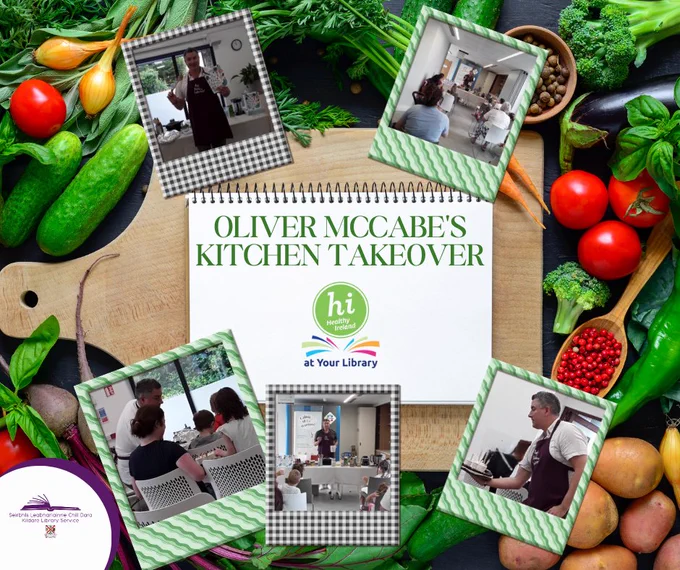Naas Library & Cultural Centre were delighted to welcome Oliver McCabe from @hubble_health  for a free demonstration 🍽
Oliver is a Cookbook Author, TV Chef and a Nutritionist Therapist.

The Kids were delighted with their "Healthy & tasty goodie bags" 🤗🍏🍐🥕🥑
Thanks Oliver😎