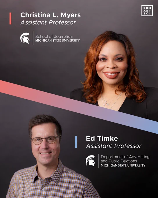 Photo of ComArtSci faculty Ed Timke and Christina L. Myers
