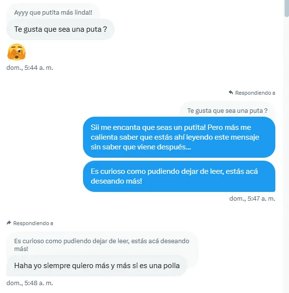 ¿Querés saber qué se siente cuando alguien juega con tu mente hasta hacerte gemir? Leé esta captura.

No te toques... todavía. #Sexting #ChatHot #JuegoMental